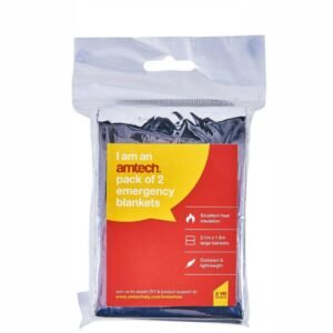 2Pc 1.6 X 2.1M Emergency Blanket For Accidents Car Glove Box Cold