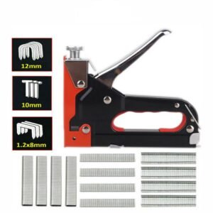 Tacker Staple Gun 8/10/12mm Upholstery Stapler With 600 Staples Metal