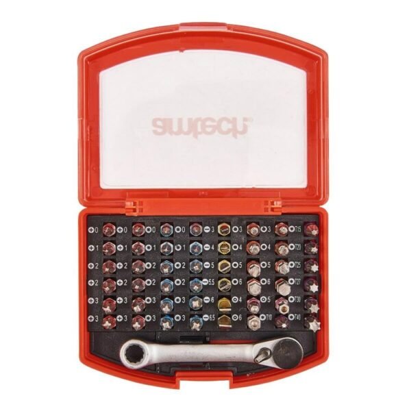 49PC Colour Coded Mini Ratchet Slotte Phillips Pozi Torx Hex Screwdriver Bit Set - Image 2