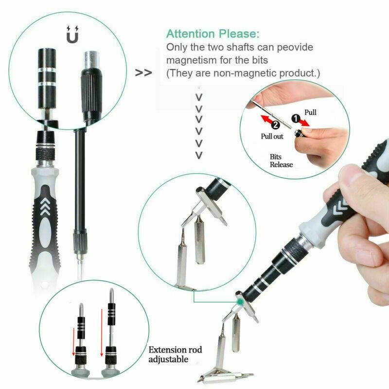 Magnetic Precision Screwdriver Set 117 in1 For PC Phone Watch - Image 2