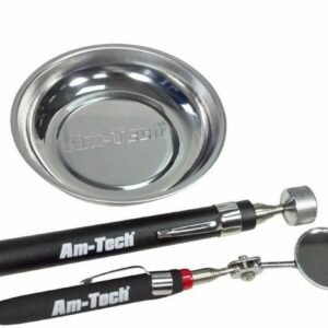 3pc Kit Magnetic Steel Tray Inspection Mirror Set Telescopic PickUp Tool