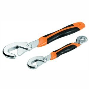 2Pcs One Handed Universal Pipe Spanner Self Adjusting Wrench Set 9-32mm
