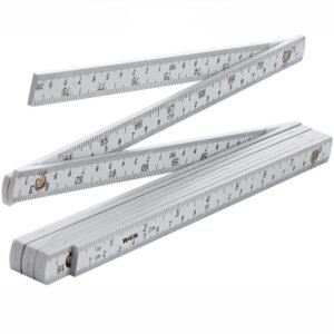 2 Meters Zig Zag Fibreglass Folding Ruler cm, mm & inches, ABS Body