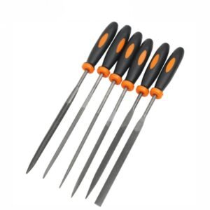 6pc Assorted Needle File with Cushion Grip and Wallet